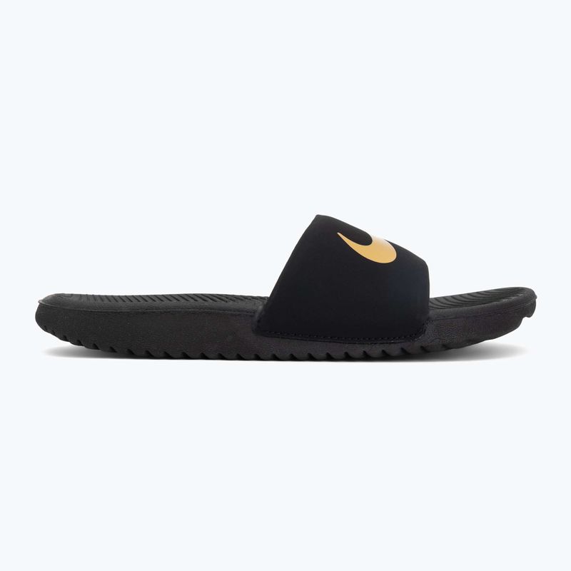Klapki dziecięce Nike Kawa black/metallic gold 2