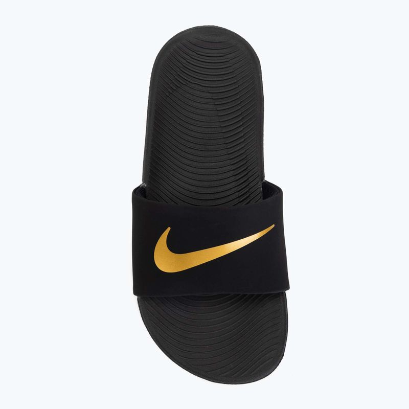 Klapki dziecięce Nike Kawa black/metallic gold 5
