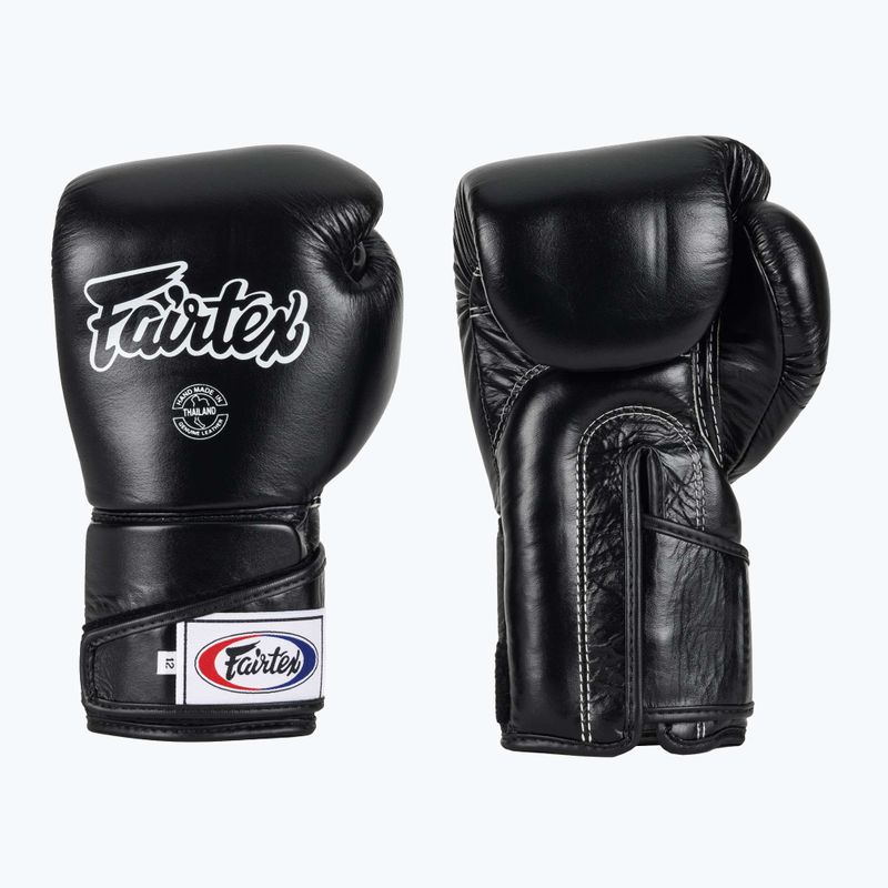 Rękawice bokserskie Fairtex Stylish Angular Sparring - Locked Thumb black