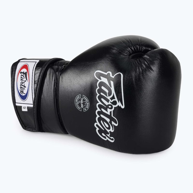 Rękawice bokserskie Fairtex Stylish Angular Sparring - Locked Thumb black 5