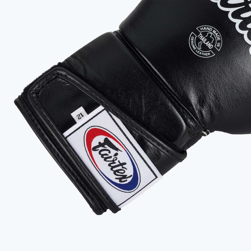 Rękawice bokserskie Fairtex Stylish Angular Sparring - Locked Thumb black 6