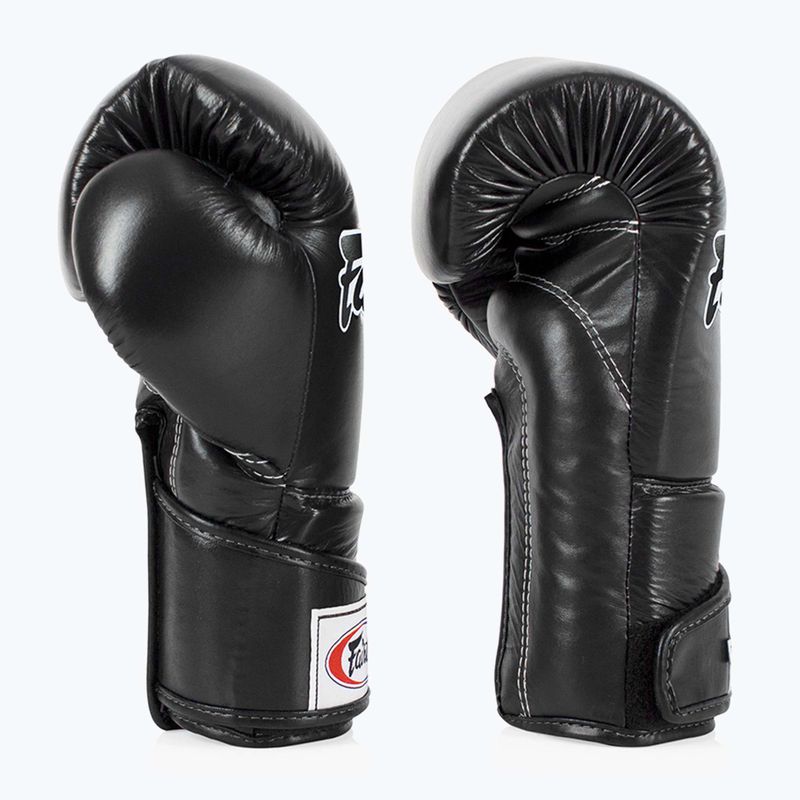 Rękawice bokserskie Fairtex Stylish Angular Sparring - Locked Thumb black 10