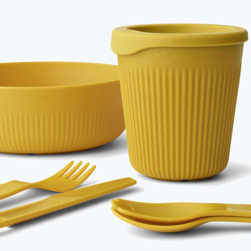 Zestaw naczyń turystycznych Sea to Summit Passage Dinnerware arrowwood yellow 3