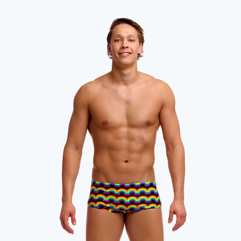 Bokserki pływackie męskie Funky Trunks Sidewinder Trunks rainbowie 2