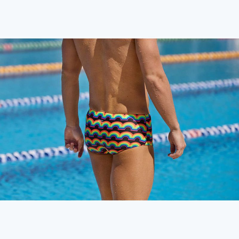 Bokserki pływackie męskie Funky Trunks Sidewinder Trunks rainbowie 6
