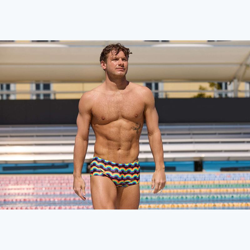 Bokserki pływackie męskie Funky Trunks Sidewinder Trunks rainbowie 7