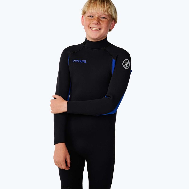 Pianka do pływania dziecięca Rip Curl Trad 4/3 mm Back Zip black/blue 5