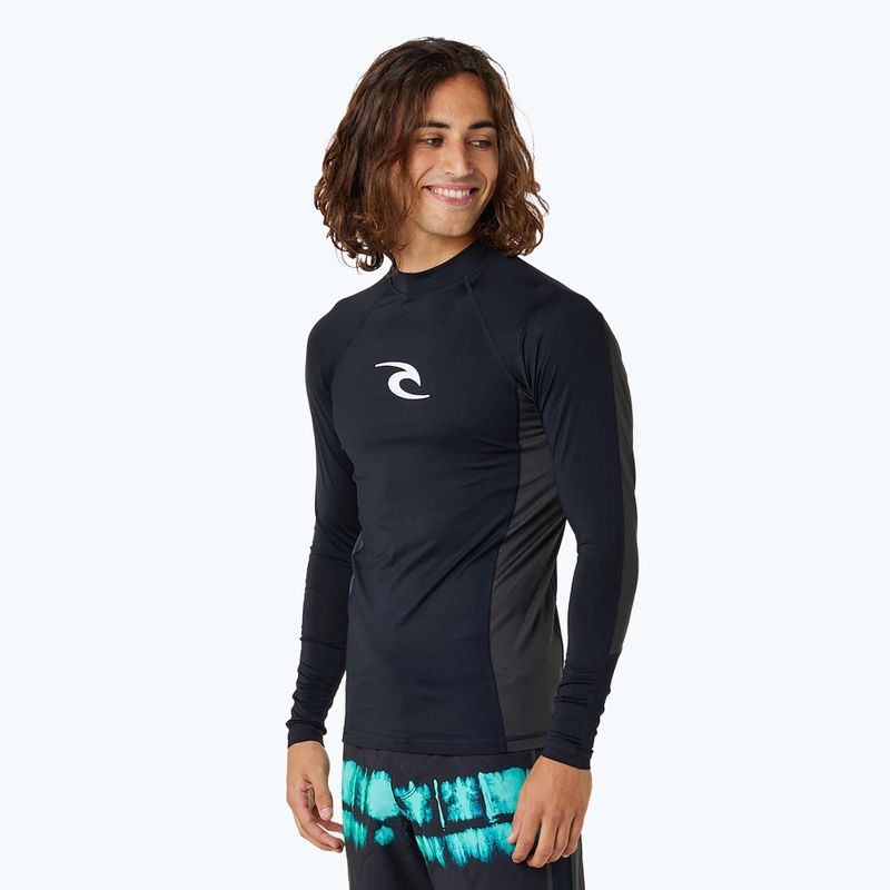 Longsleeve do pływania męski Rip Curl Waves UPF Performance black 3