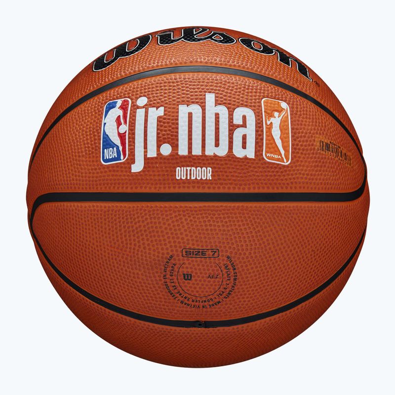 Piłka do koszykówki dziecięca Wilson NBA JR Fam Logo Authentic Outdoor brown rozmiar 6 5