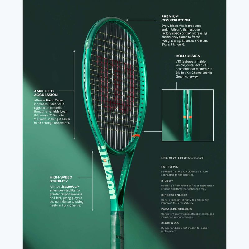 Rakieta tenisowa dziecięca Wilson Blade Jr 26 V10 green 13