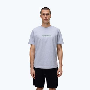 Koszulka męska Napapijri S-Box Logo light grey melange