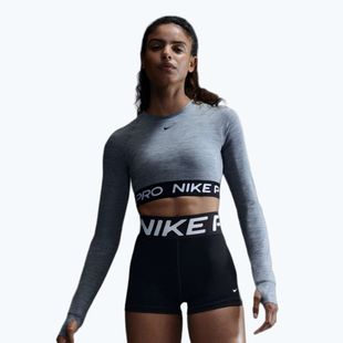 Top treningowy longsleeve damski Nike Pro 365 Dri-Fit smoke grey/heather
