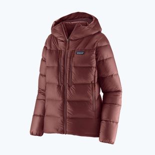 Kurtka puchowa damska Patagonia Fitz Roy Down Hoody dark ruby w/sizzle red