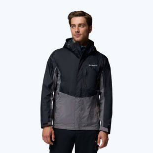 Kurtka przeciwdeszczowa męska Columbia Pouring Adventure III black/city grey