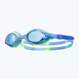 Okulary do pływania dziecięce TYR Swimple Tie Dye Non-Mirrored blue/blue/green