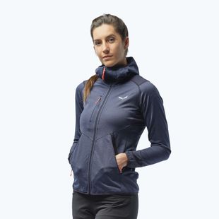 Bluza trekkingowa damska Salewa Agner Hybrid PL/DST FZ Hoody navy blazer melange