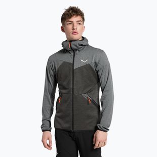 Bluza trekkingowa męska Salewa Puez Melange PL FZ Hoody black out melange