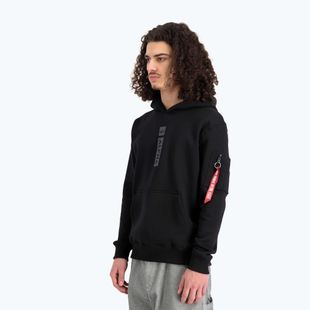 Bluza męska Alpha Industries Puff Print Hoodie black