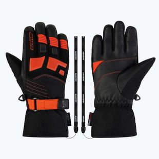 Rękawice narciarskie dziecięce ZIENER Lukian-Z AS black/orange red