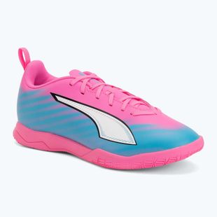 Buty piłkarskie dziecięce PUMA Ultra 6 Play It Jr poison pink/puma wht/sun stream/bright aqua/puma blk