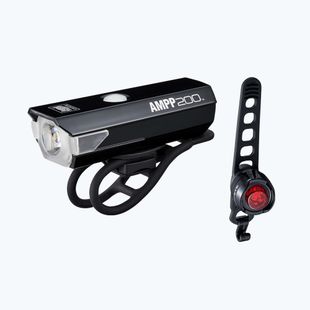 Zestaw lampek rowerowych CatEye AMPP 200 HL-EL042RC / ORB TL-LD160 black