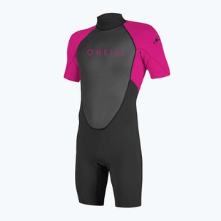 Pianka do pływania dziecięca O'Neill Youth Reactor-2 2 mm Back Zip Spring black/berry