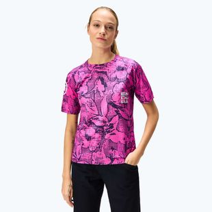 Koszulka rowerowa damska Endura Grid Floral Ltd W pink pop