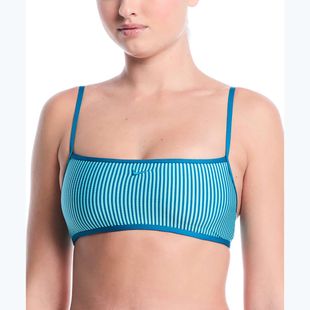 Góra od stroju pływackiego Nike Ripple Texture Bralette Classic Bikini bleached turquoise
