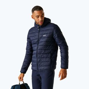 Kurtka męska REGATTA Hooded Marizion black navy/olympian blue