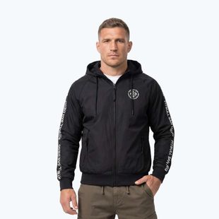Kurtka męska Pitbull Athletic Tape Nylon Hooded black