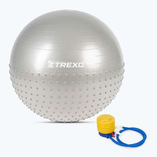 Piłka gimnastyczna masująca XTREXO TXO-B4Z022-GY 75 cm szary