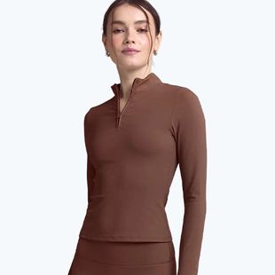 Longsleeve damski JOYINME Motion LS 1/4 Zip chestnut