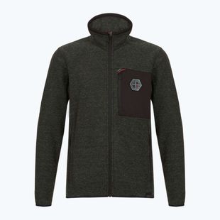 Bluza polarowa męska CMP 35H3907 Melange Knitted forest melange/nero/ferrari
