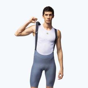 Spodenki rowerowe męskie Alé Go Bibshorts steel