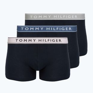 Bokserki Tommy Hilfiger Trunk WB 3 pary purple pink/antique silverer/aegean sea