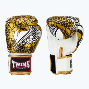 Rękawice bokserskie Twins Special Fancy FBGVL3-52 white/gold