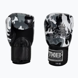 Rękawice bokserskie Top King Muay Thai Empower grey