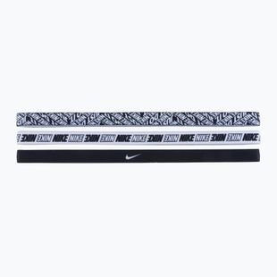 Opaski na głowę Nike Printed Headbands 3 szt. black