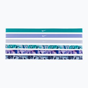 Opaski na głowę Nike Headbands Printed 6 szt. neptune green/malachite/pure platinum