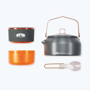 Zestaw naczyń turystycznych GSI Outdoors Halulite Ketalist grey/orange
