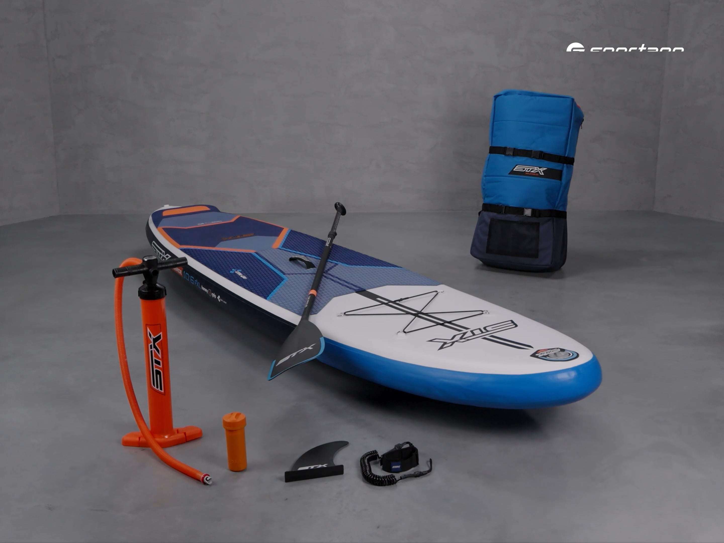 Zestaw deska SUP pompowana STX Freeride 10'6'' 2022 blue/orange